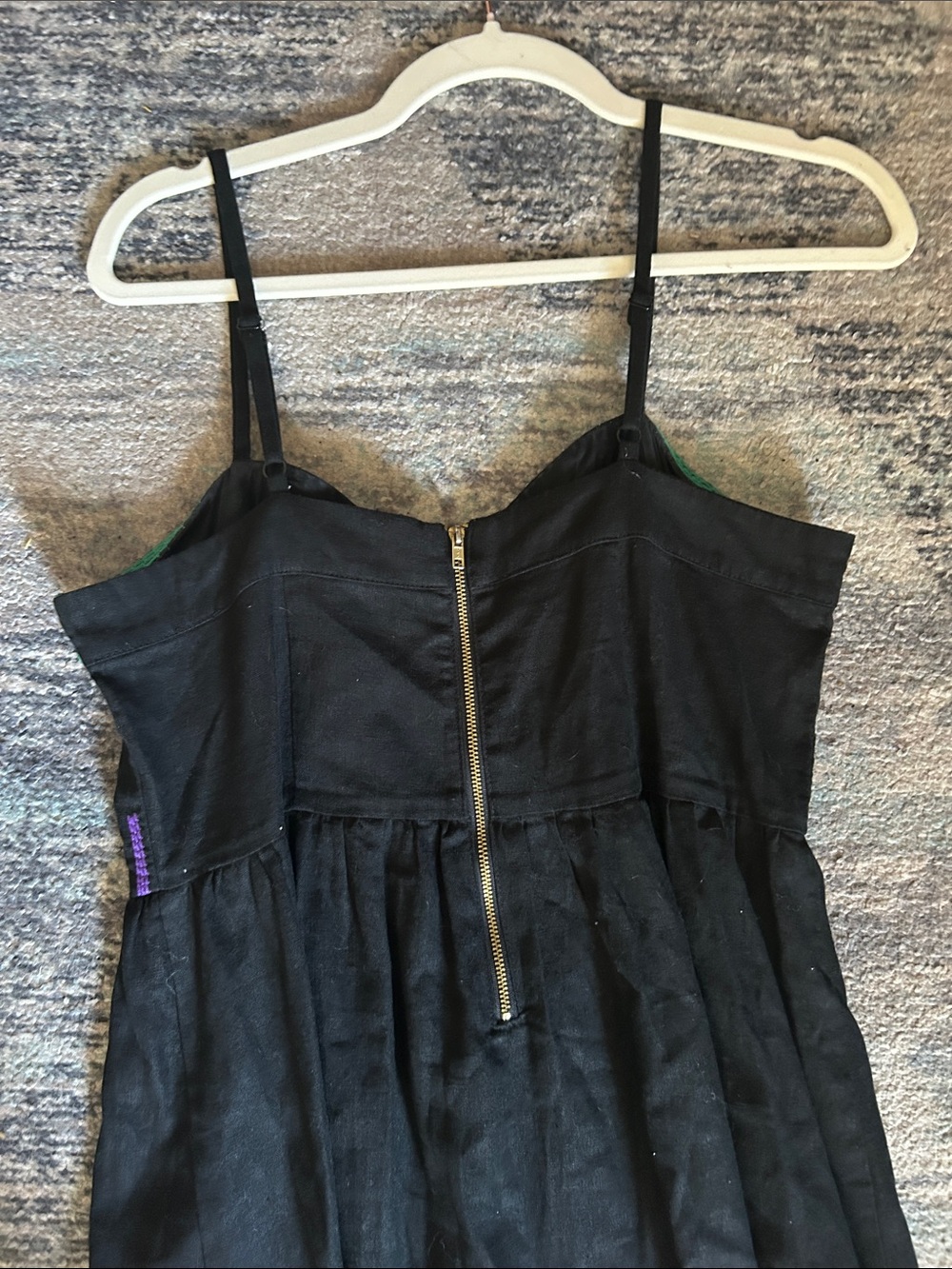 Staring at Stars Black Mini Dress with Multicolor Embroidered Bodice - Picture 6 of 6